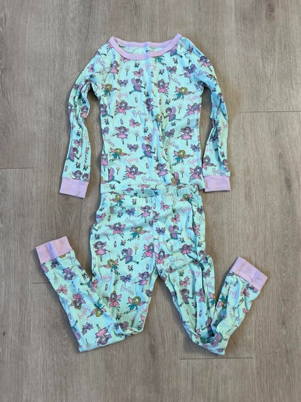 Member's Mark Girls Fairy Pajamas Set Size 7 Cute Sleepwear
